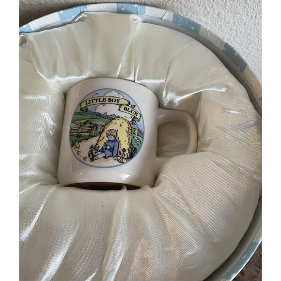 Little Boy Blue Child's Cup Plate Set Mud Pie w/ Box Mother Goose Nursery Rhyme - Picture 10 of 14